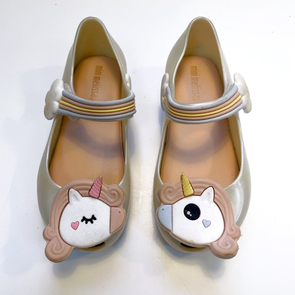 Mini Melissa Unicorn Mary Jane Flats, Size 9